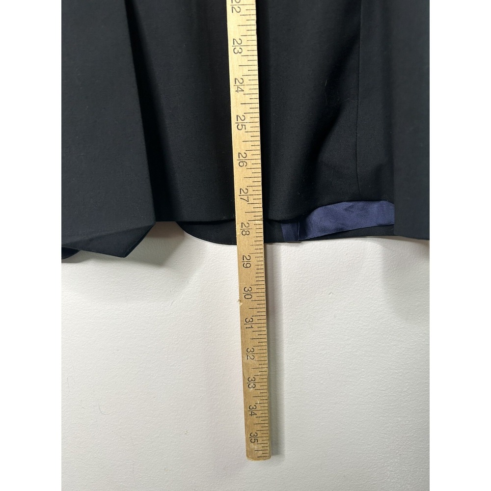 Topshop Button Down Solid Black Casual Office Lon… - image 6